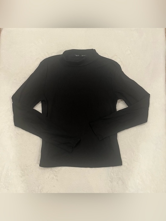 YMI Tops - YMI Collections Black Ribbed Mock Neck Long Sleeve Top - Size L